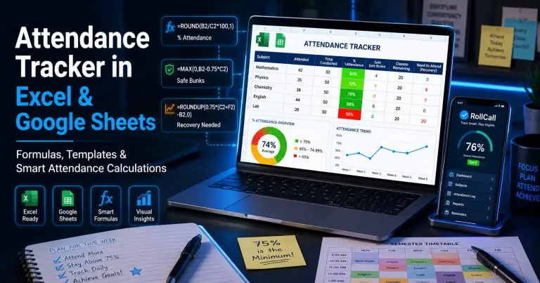 Attendance Tracker in Excel and Google Sheets: Formulas, Templates, and Step-by-Step Setup