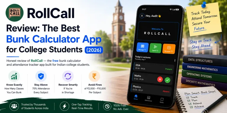 RollCall Review: The Best Bunk Calculator App for College Students (2026)