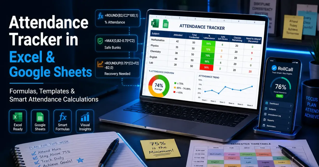 Attendance Tracker in Excel and Google Sheets: Formulas, Templates, and Step-by-Step Setup