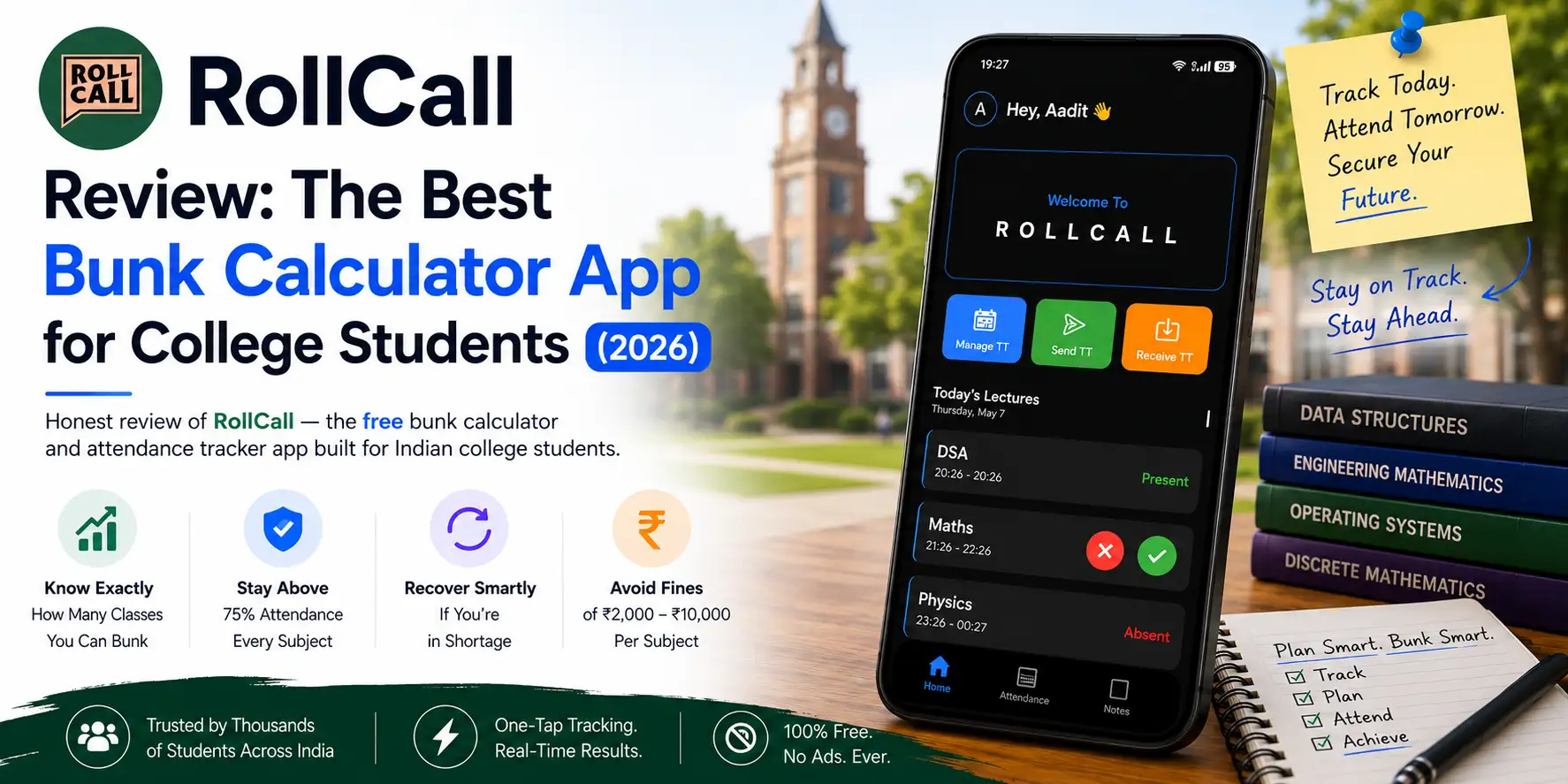 RollCall Review: The Best Bunk Calculator App for College Students ...